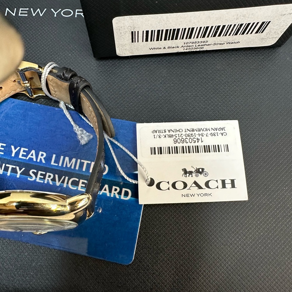NWT Coach Timepiece with Gold Accents - Picture 5 of 8
